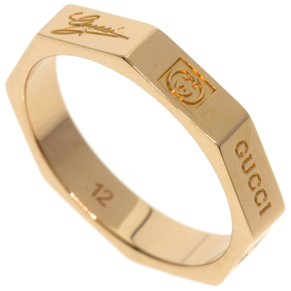 Gucci Octagon #12 Ring, 18K Pink Gold, Women's.